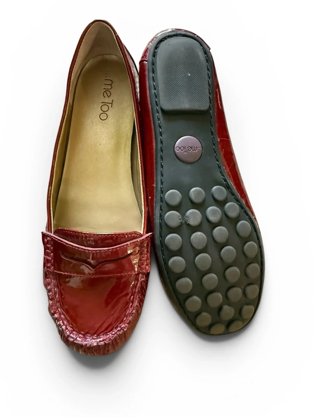 me too Red Patent Leather Women's Loafers